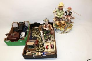 Mixed collectables incl, vest pocket kodak model B, Two Capodimonte figures, Away in fairy land