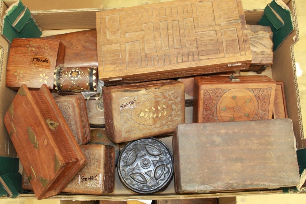 Large collection of various assorted wooden boxes, mostly 20th century(qty.) (Victor Brox