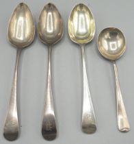 Georgian silver monogrammed serving spoon by Peter & William Bateman, London, 1813, Georgian