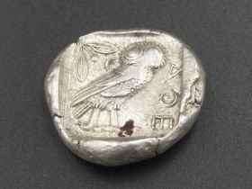Attica, Athens, Tetradrachm obv. Helmeted head of Athena facing right, rev. Owl standing right,