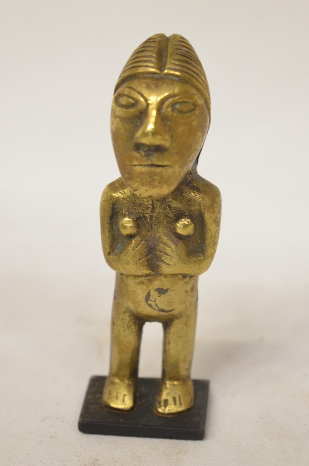 Collection of solid cast metal figurines to include an abstract lady by Tegorel and dated - Image 2 of 6