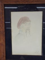 Victor Brox (British 1941-2023); 'Gin' head and shoulder portrait, watercolour, signed, titled &