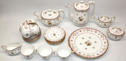 Collection of Wedgwood Bianca pattern teaware, incl. two teapots, coffee pot, cups, saucers, plates,