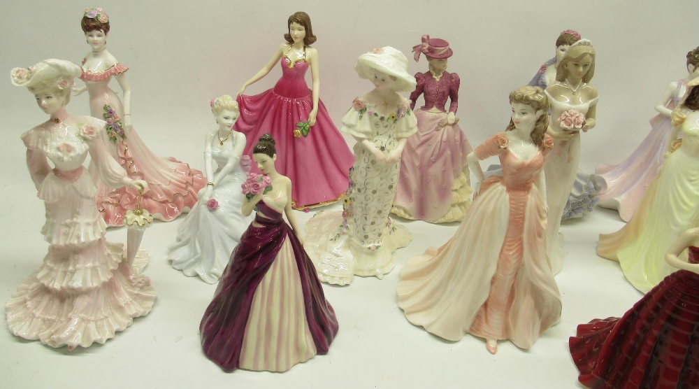 Collection of Coalport and Royal Doulton figurines incl, coalport Lady Alice at the royal garden - Image 3 of 3