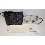 Coach silver poppy signature sateen hippie shoulder bag, serial No. A1269-18980 and a Coach
