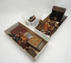 Collection of pipes and smoking accessories, incl. cased pipes and cigar holders, some with silver