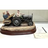 Border Fine Arts 'Main Crop', figural group of a tractor and farm workers, designed by Ray Ayres,