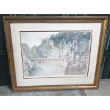 After Francis Russell Flint R.W.S (1915-1977); 'My Father Painting At Brantome', colour print,