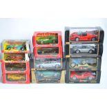Collection of twelve diecast model cars from Burago and Maisto to include 6x 1/24 scale from
