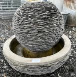 Slate-clad water feature, H41cm