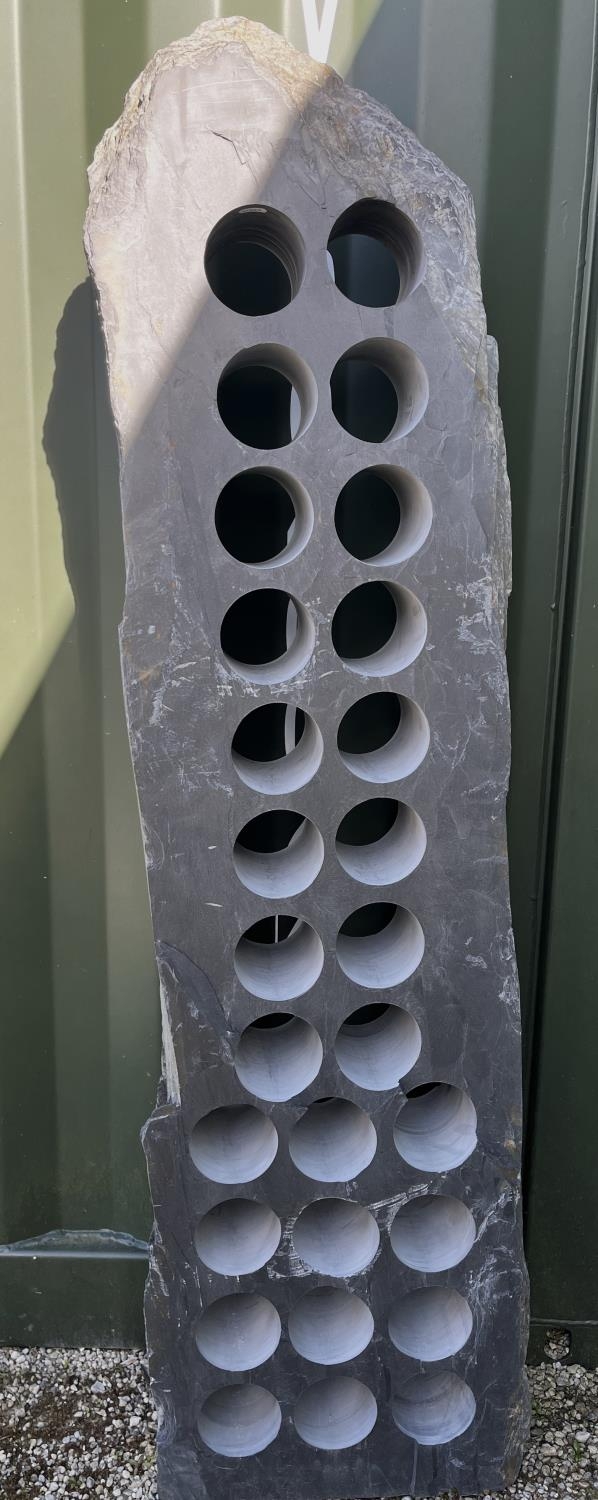 Slate monolith wine rack, 48 bottle capacity, H152cm