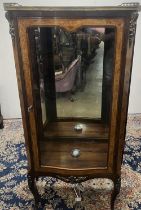 WITHDRAWN - Late 19th century French gilt metal mounted floral inlaid walnut and rosewood serpentin