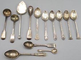 C20th jam spoon by Mappin & Webb, Sheffield, 1959, mixture of teaspoons and condiment spoons with