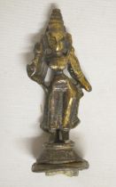Small 18th/19th century solid metal figure of an Indian deity, H6.5cm (Victor Brox collection)