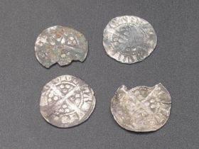Edward I (1272-1307) 4 silver hammered pennies