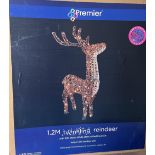 Indoor/outdoor Christmas display Twinkling Reindeer by Premier, with 200 warm white static and