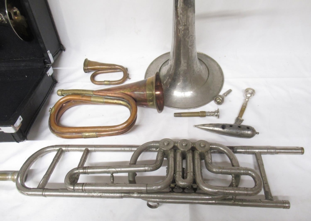 Assorted collection of Wind instruments and parts in various conditions and need of attention. ( - Image 2 of 7