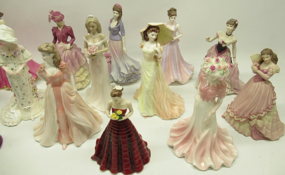 Collection of Coalport and Royal Doulton figurines incl, coalport Lady Alice at the royal garden - Image 2 of 3