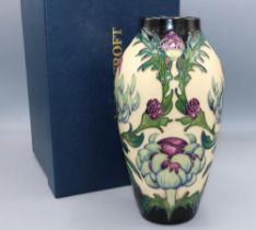 Moorcroft Pottery, Garden Castle vase, designed by Kerry Goodwin, limited edition 56/75, with box