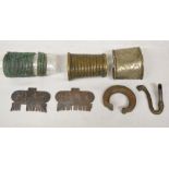 Collection of Roman era metal bracelets, bangles, combs etc (7) (Victor Brox collection)