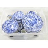 Collection of Spode Blue Italian pattern blue and white dinner and teaware (qty)