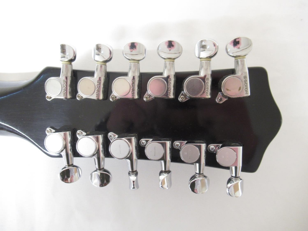 Brian Eastwood 'Victor Brox' custom build 12 string electric guitar, L114.5cm with black leather - Bild 6 aus 7