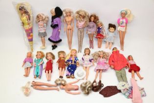 Large collection of vintage and modern dolls