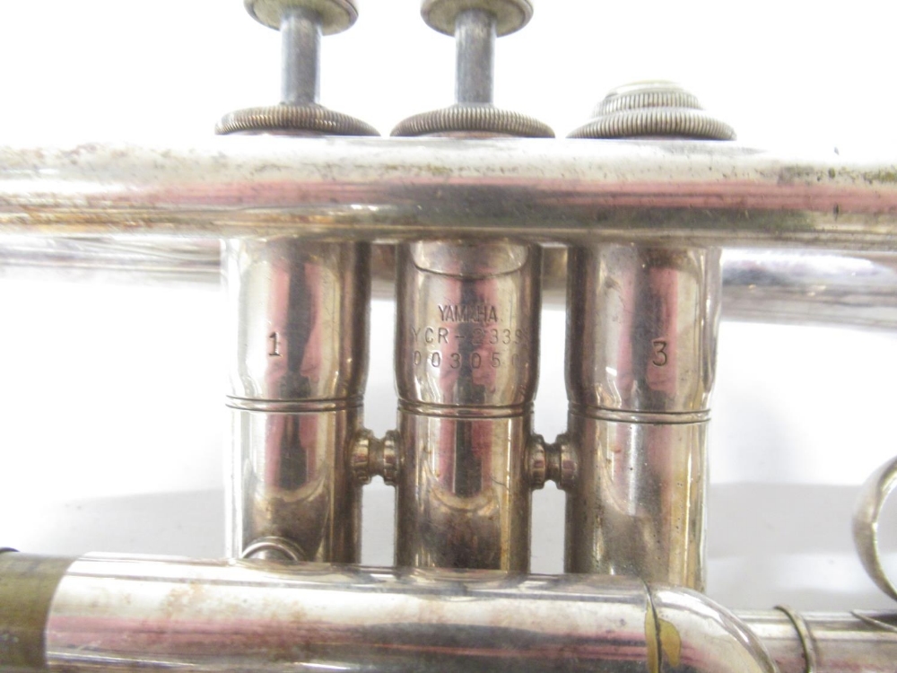 Yamaha YCR-233S Cornet serial no. 003050, lacking mouthpiece, (in need of attention), 20th century - Image 2 of 9