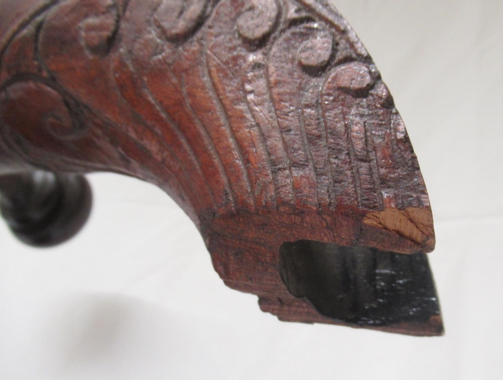 Large Old Indian Veena/Sitar with decorative floral bone banding, fluted bowl back, head stock - Image 6 of 11