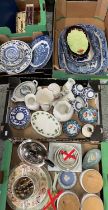 Large collection of blue and white and other ceramics incl. Hornsea Pottery storage jars, and a coll