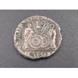 Silver Denarius Augustus, Rev. Gaius & Lucius Caesars standing facing etc. (3.2g) (Victor Brox