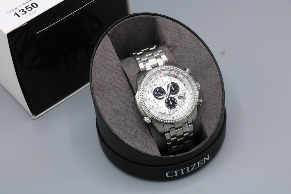 Citizen Eco-Drive BL5400-52A Perpetual Calendar stainless steel wristwatch with date on matching - Image 2 of 3