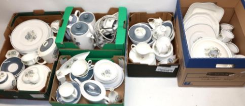 Large collection of Wedgwood Susie Cooper Glen Mist tableware and decorative items, incl. teapot,