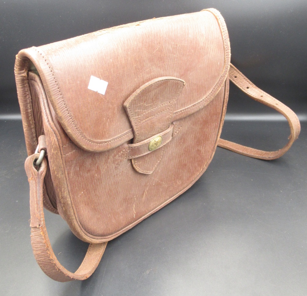 Vintage Wetherall of Bond Street leather cartridge bag. With minor age-related wear to