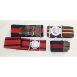 Four Stable belts of various Regiments including REME etc.