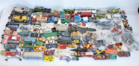 Extensive collection of mostly vintage diecast models from Corgi, Matchbox, Dinky etc, including