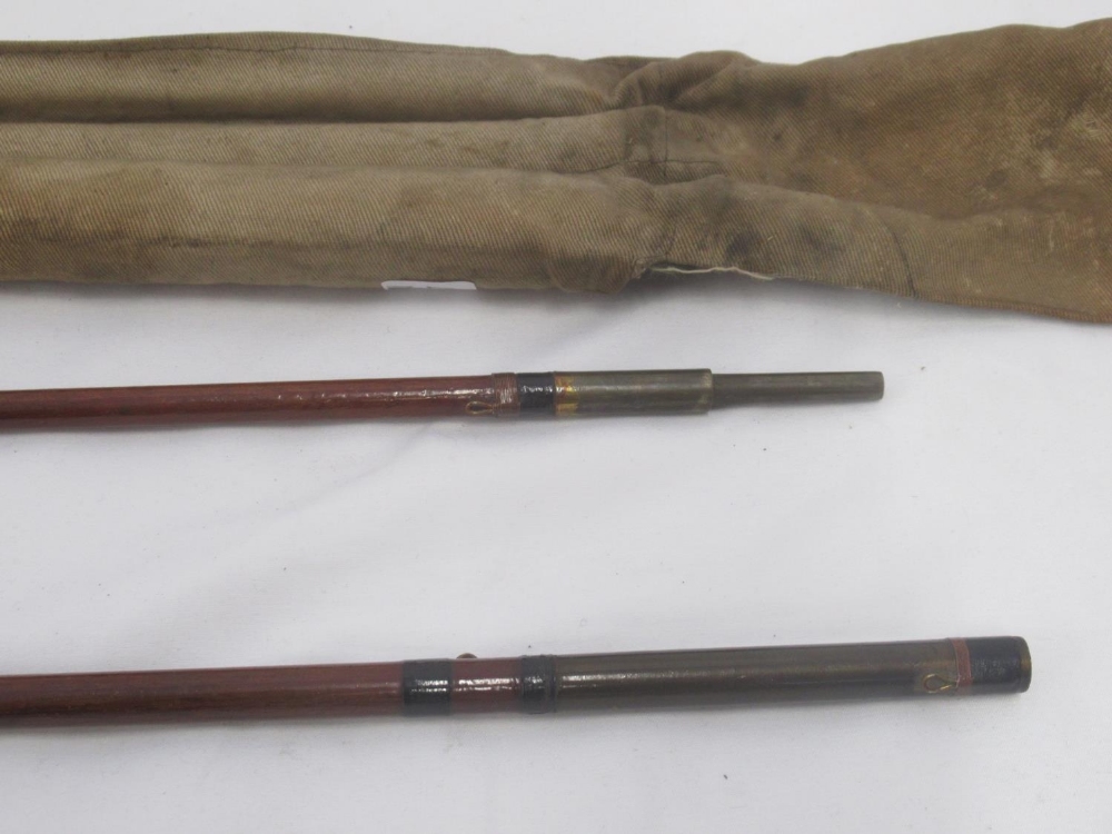 Vintage wooden Army and Navy Stores three-piece fly fishing and general purpose rod, complete with - Image 3 of 5