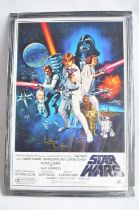 Framed Star Wars poster (2004) signed by Darth Vader actor David Prowse with certificate of