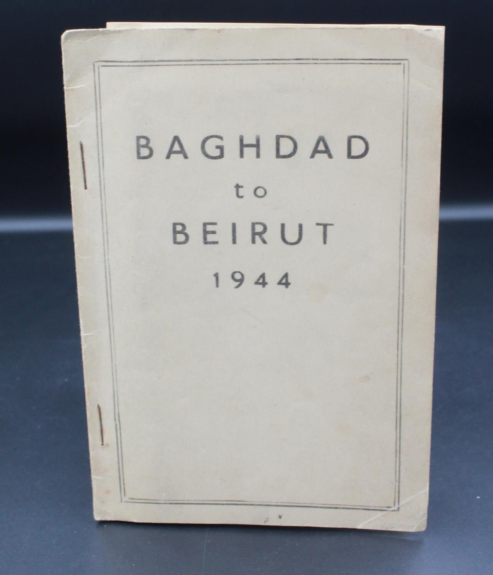 Baghdad to Beirut 1944, Printing and Stationary Services, Paiforce. First edition pamphlet. Very