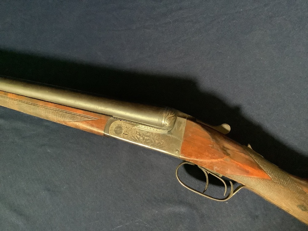 Essex 12 bore side by side double trigger shotgun, barrel length 28', length of pull 14', serial no. - Bild 2 aus 4