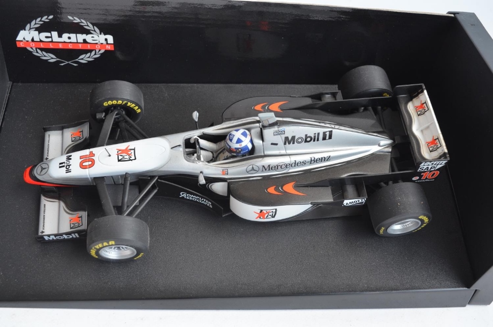 Four boxed 1/18 scale Formula 1 racing car models from Paul's Model Art/Minichamps, all McLaren - Image 5 of 6