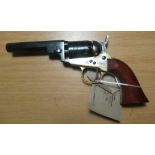 Uberti .31cal, model 1849 percussion cap black powder revolver, with colour hardened action,