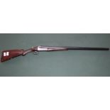 12B W.W Greener side by side ejector double trigger shotgun with 30" barrels, overall length 46",