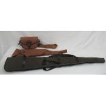 A selection of shooting bags and cases. To include a J. W. Simpson wool-lined canvas gun slip with