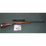 .22 BRNO bolt action rifle with magazine and a Niko Sterling Silver Crown 4x32 scope, serial number: