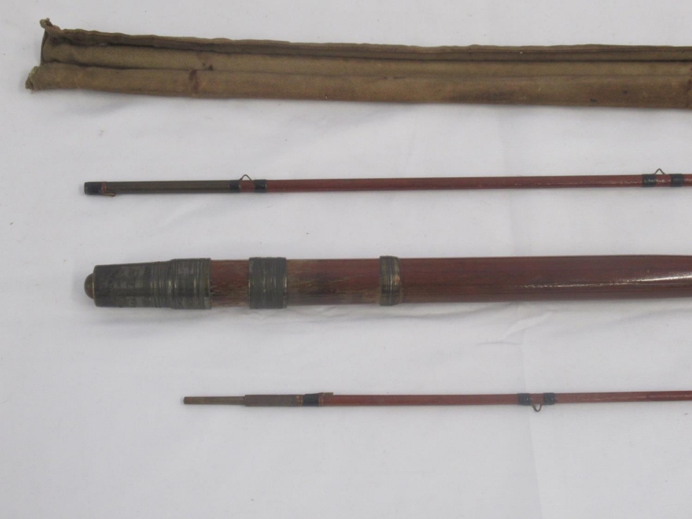 Vintage wooden Army and Navy Stores three-piece fly fishing and general purpose rod, complete with - Image 4 of 5