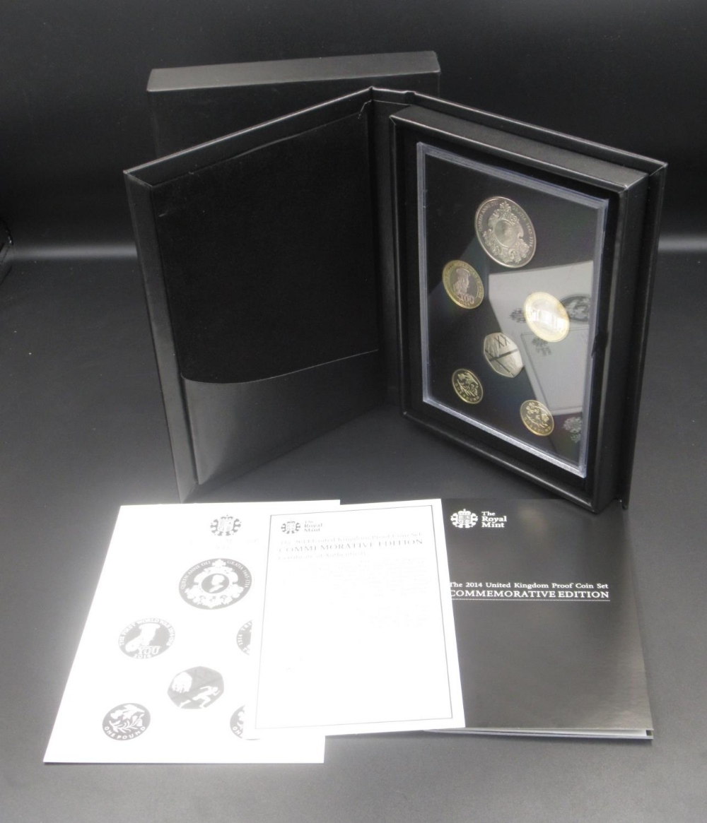 The Royal Mint - The 2014 United Kingdom Proof Coin Set Commemorative Edition six coin set,