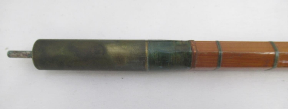 A vintage unmarked split cane pier/boat rod with cork handle, awarded News of the World 'rod of - Image 6 of 6