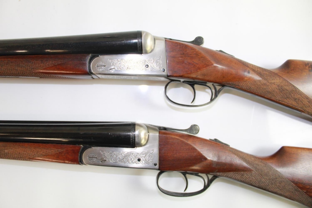 Two Laurona Side by Side Shotguns. Double trigger Ejectors. Barrel Lengths 28ins and 28 1/4 ins. - Bild 2 aus 8