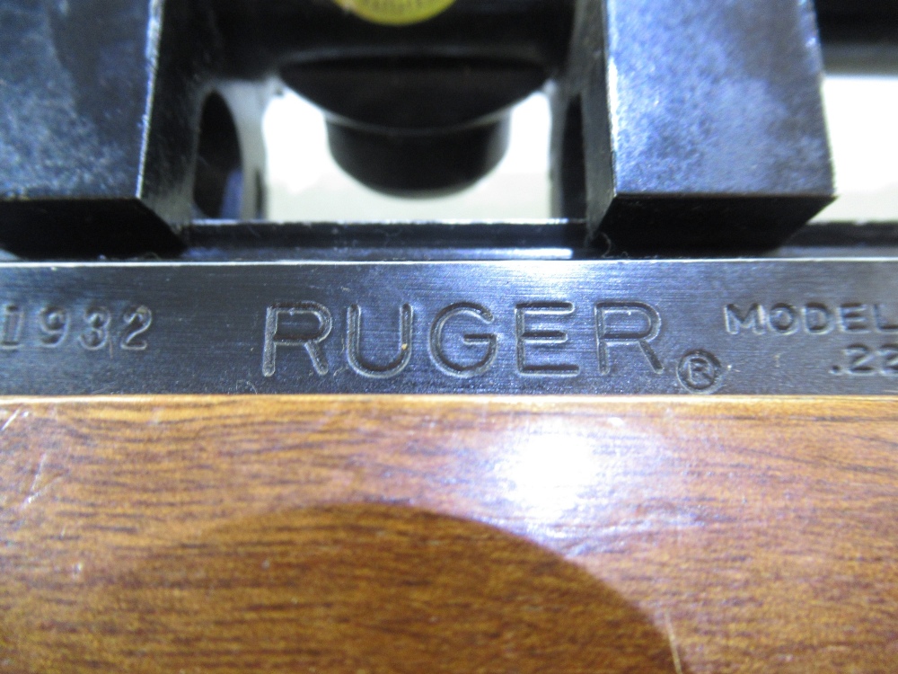Ruger Model 10/22 carbine .22 cal, mounted with ASI 4x32 scope, complete with box magazine, serial - Image 8 of 8